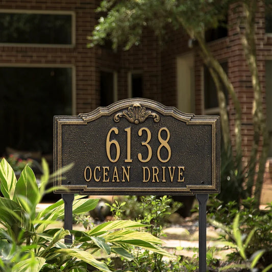 Plaque: Personalized Home Address Yard Sign